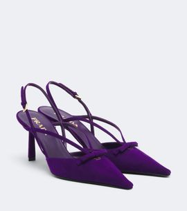 Prada Prada Bow-detail suede slingback pumps