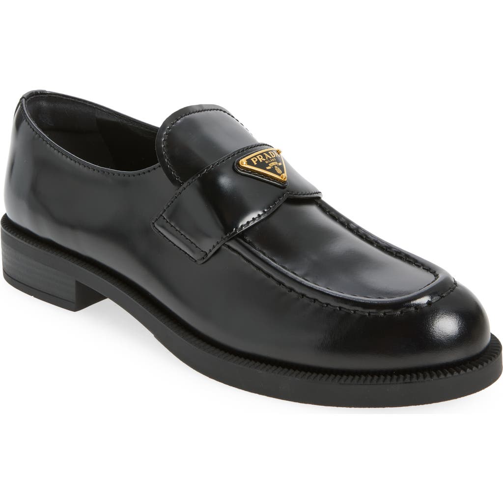 Prada Prada Brushed Leather Loafer