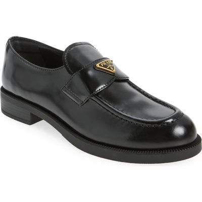 Prada Prada Brushed Leather Loafer