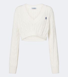 Prada Prada Cable-knit cotton sweater
