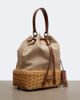 Prada Prada Canvas and wicker bucket bag - 6