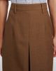 Prada Prada Chiffon-trimmed virgin wool midi skirt - 3