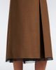 Prada Prada Chiffon-trimmed virgin wool midi skirt - 4