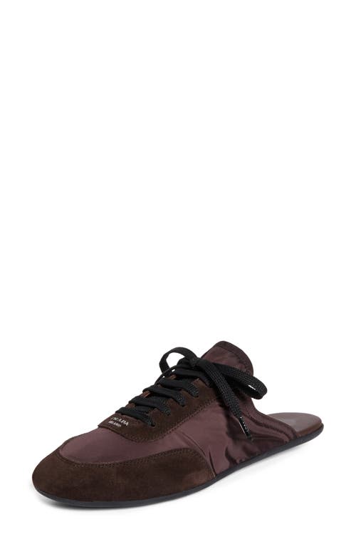 Prada Prada Collapse Lace-Up Sneaker Mule