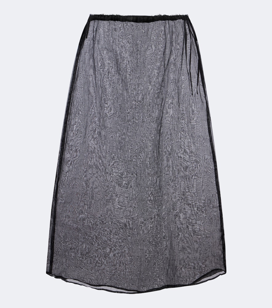 Prada Prada Cotton organdy midi skirt