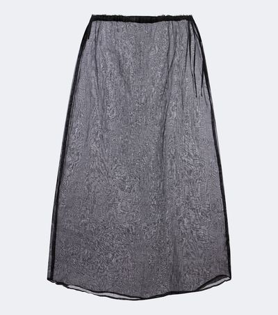 Prada Prada Cotton organdy midi skirt
