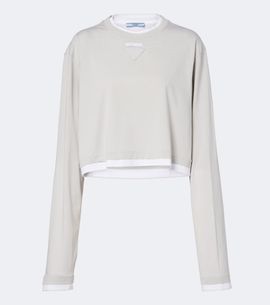 Prada Prada Cotton piquÃ© and jersey top
