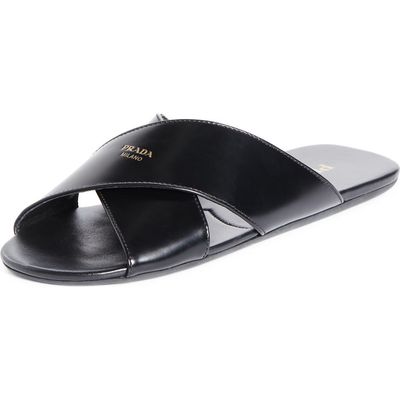 Prada Prada Crisscross Slide Sandal