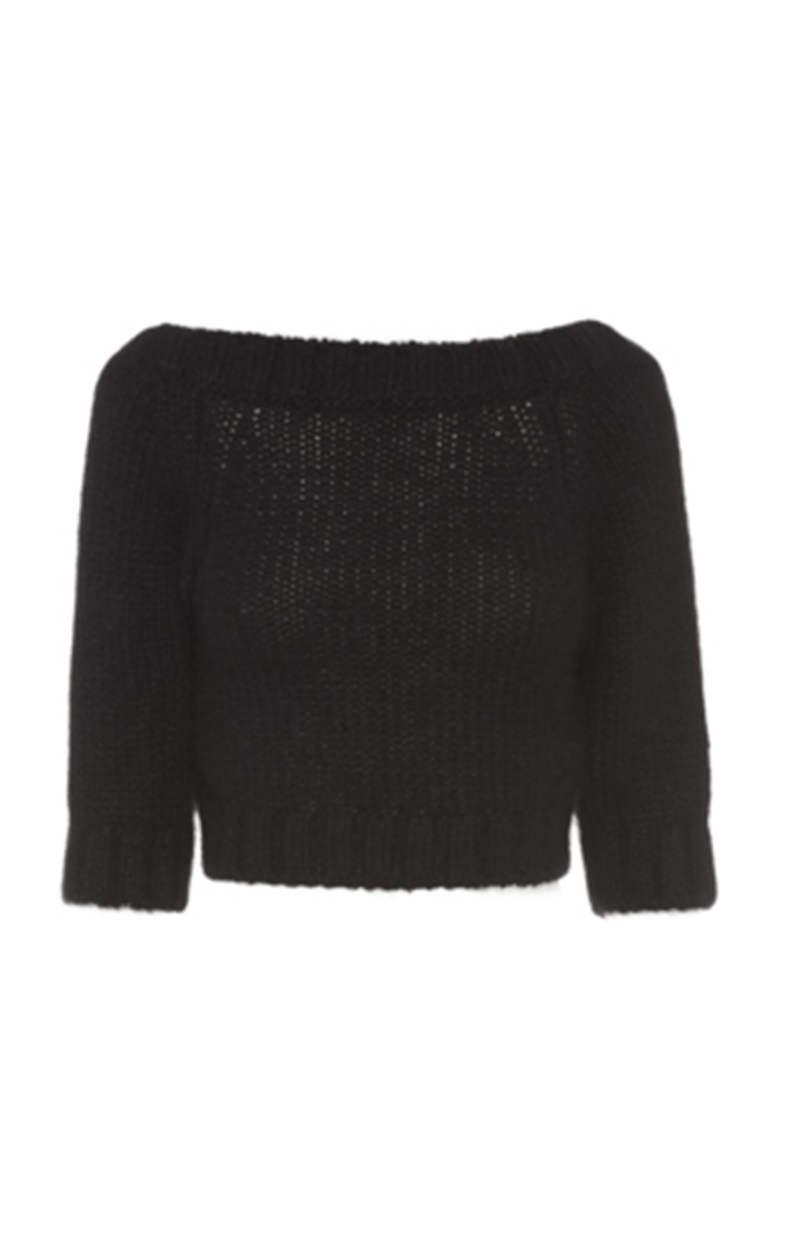 Prada Prada Cropped Cashmere Sweater Black IT 38