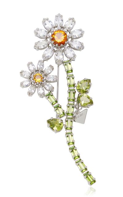 Prada Prada Crystal Flower Brooch