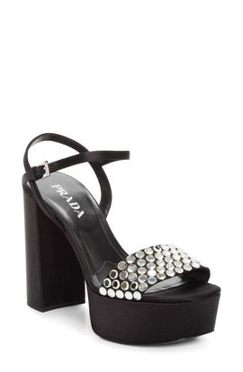 Prada Prada Crystal Platform Sandal