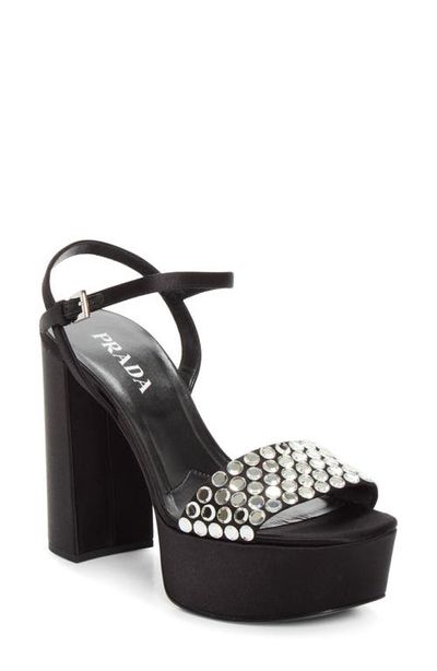 Prada Prada Crystal Platform Sandal