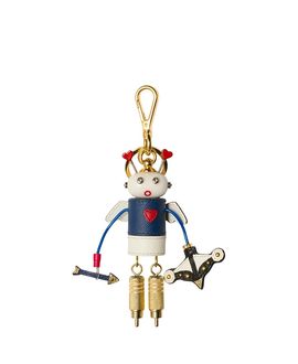 Prada Prada Cupido Saffiano Leather Keychain Charm