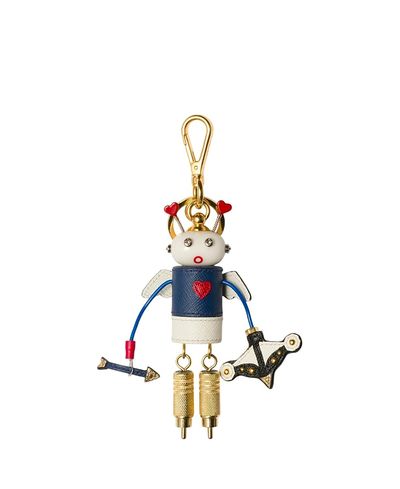 Prada Prada Cupido Saffiano Leather Keychain Charm