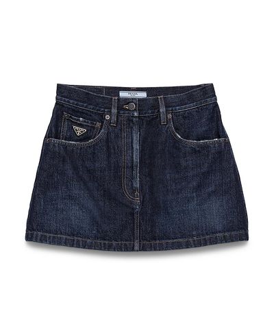 Prada Prada Denim Miniskirt