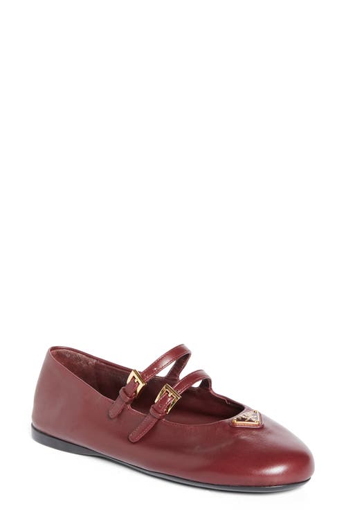 Prada Prada Double Strap Mary Jane Flat