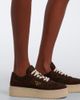 Prada Prada Downtown Bold suede-trimmed platform sneakers - 3