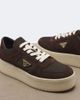 Prada Prada Downtown Bold suede-trimmed platform sneakers - 5