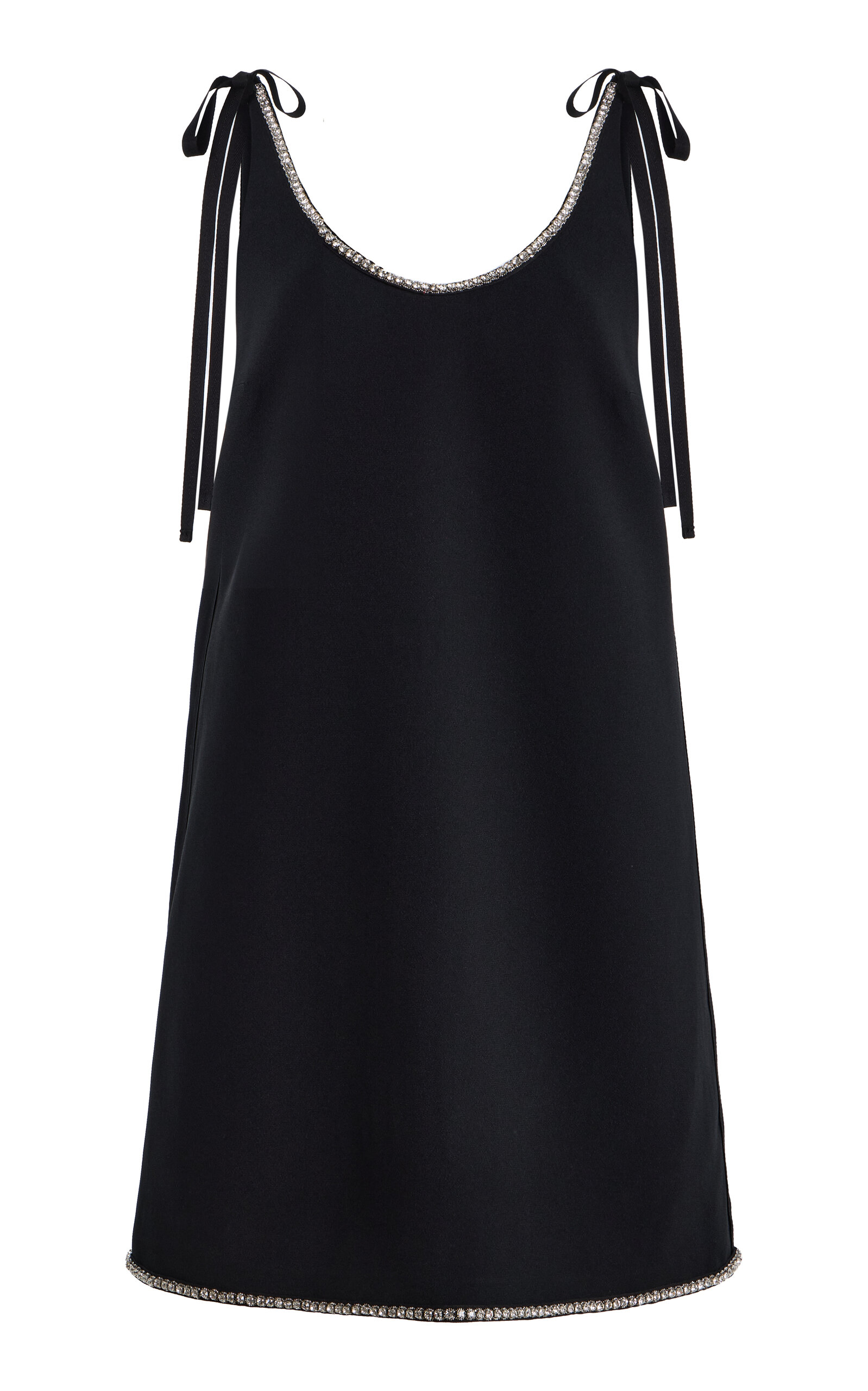 Prada - Embellished CompactSabl Mini Dress