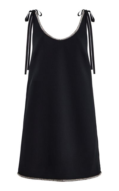 Prada - Embellished CompactSabl Mini Dress Prada - Embellished CompactSabl Mini Dress