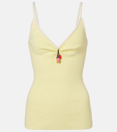 Prada Prada Embellished cotton-blend bouclÃ© top