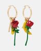 Prada Prada Embellished enamel hoop earrings - 1