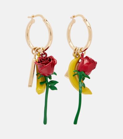 Prada Prada Embellished enamel hoop earrings