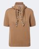 Prada Prada Embellished tie-neck cashmere sweater - 1