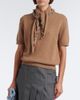 Prada Prada Embellished tie-neck cashmere sweater - 2