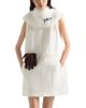 Prada Prada Embroidered Natte Fabric Mini-Dress - 1