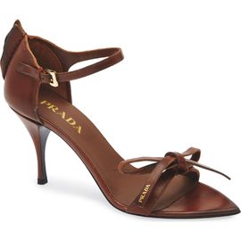 Prada Prada Exposed Seam Ankle Strap Sandal