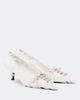 Prada Prada Feather-trimmed satin pumps - 1