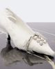 Prada Prada Feather-trimmed satin pumps - 3