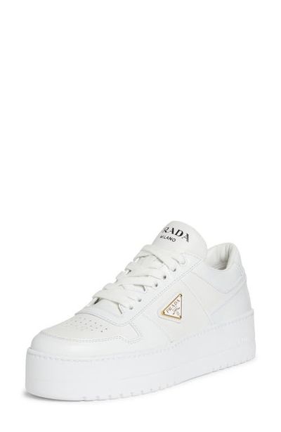 Prada Prada Flatform Downtown Leather Sneaker
