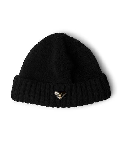 Prada Prada Fleece and Wool Beanie