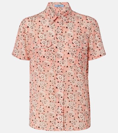 Prada Prada Floral silk-blend shirt