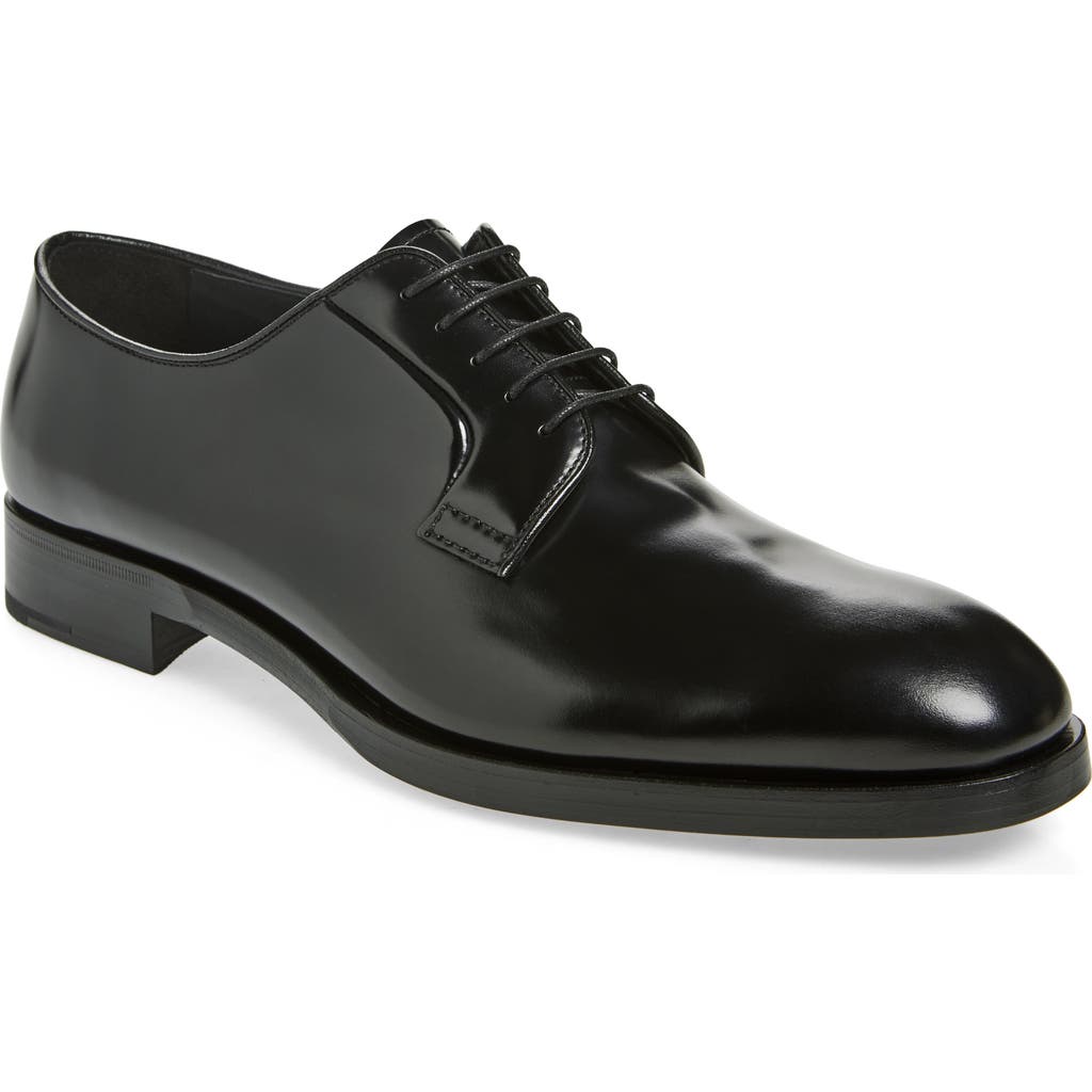 Prada Prada Formale Spazzolato Plain Toe Derby