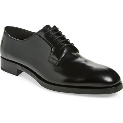 Prada Prada Formale Spazzolato Plain Toe Derby