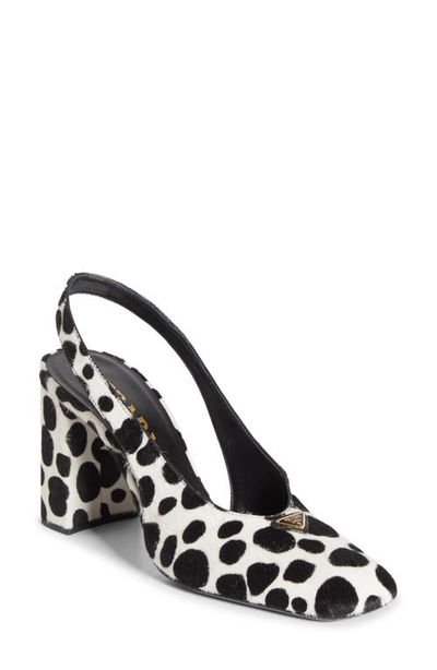 Prada Prada Genuine Calf Hair Slingback Pump