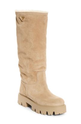 Prada Prada Genuine Shearling Boot