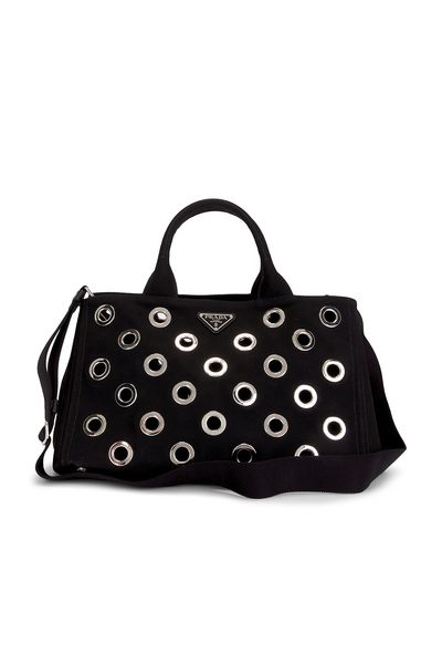 prada Prada Grommet Canapa Tote Bag