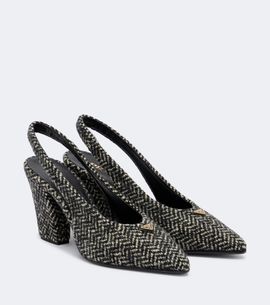Prada Prada Herringbone slingback pumps