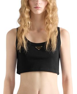 Prada Prada Jersey Cropped Top