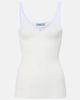 Prada Prada Lace-trimmed ribbed-knit cotton tank top - 1