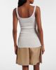 Prada Prada Lace-trimmed ribbed-knit cotton tank top - 4