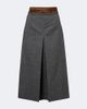 Prada Prada Layered pleated wool midi skirt - 1