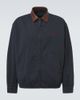Prada Prada Leather-trimmed cotton canvas blouson jacket - 1