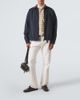 Prada Prada Leather-trimmed cotton canvas blouson jacket - 3