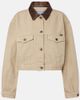 Prada Prada Leather-trimmed cropped denim jacket - 1