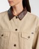 Prada Prada Leather-trimmed cropped denim jacket - 3